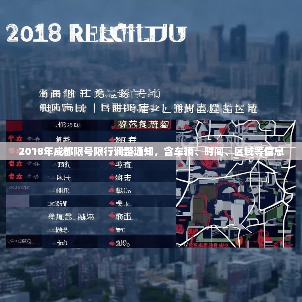 2018年成都限号限行调整通知，含车辆、时间、区域等信息