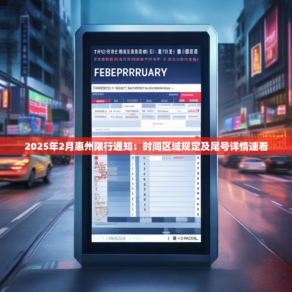 2025年2月惠州限行通知：时间区域规定及尾号详情速看