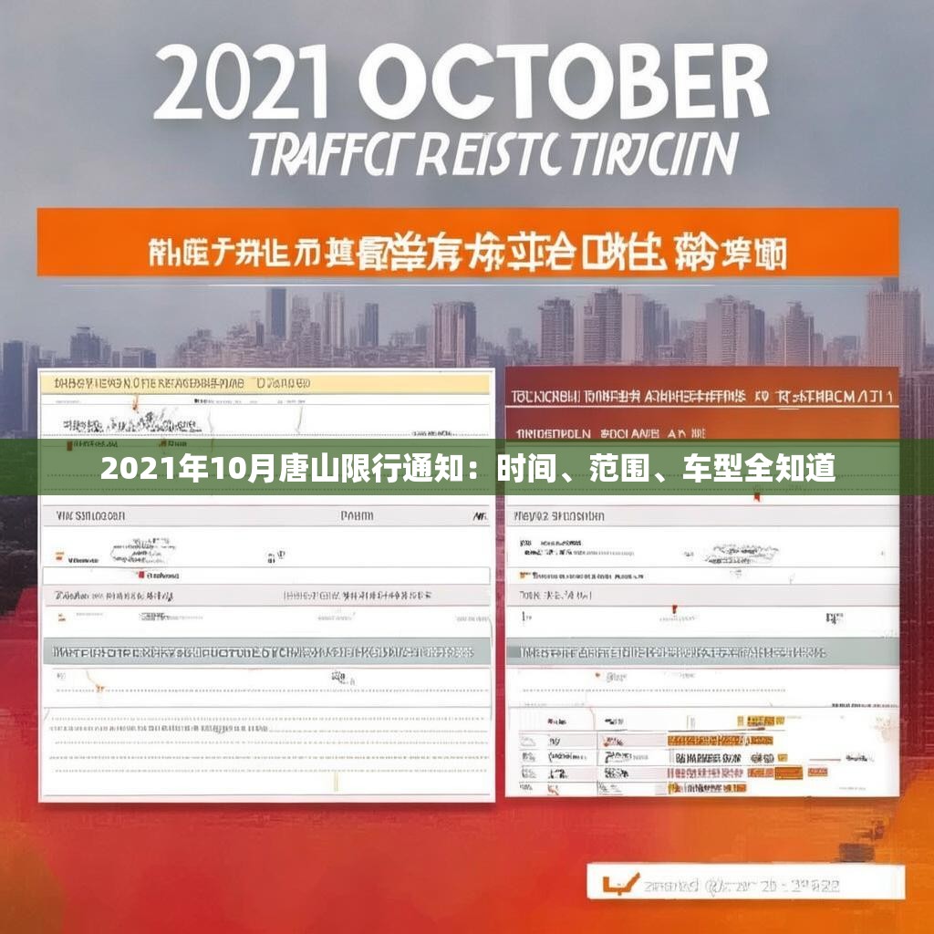 2021年10月唐山限行通知：时间、范围、车型全知道