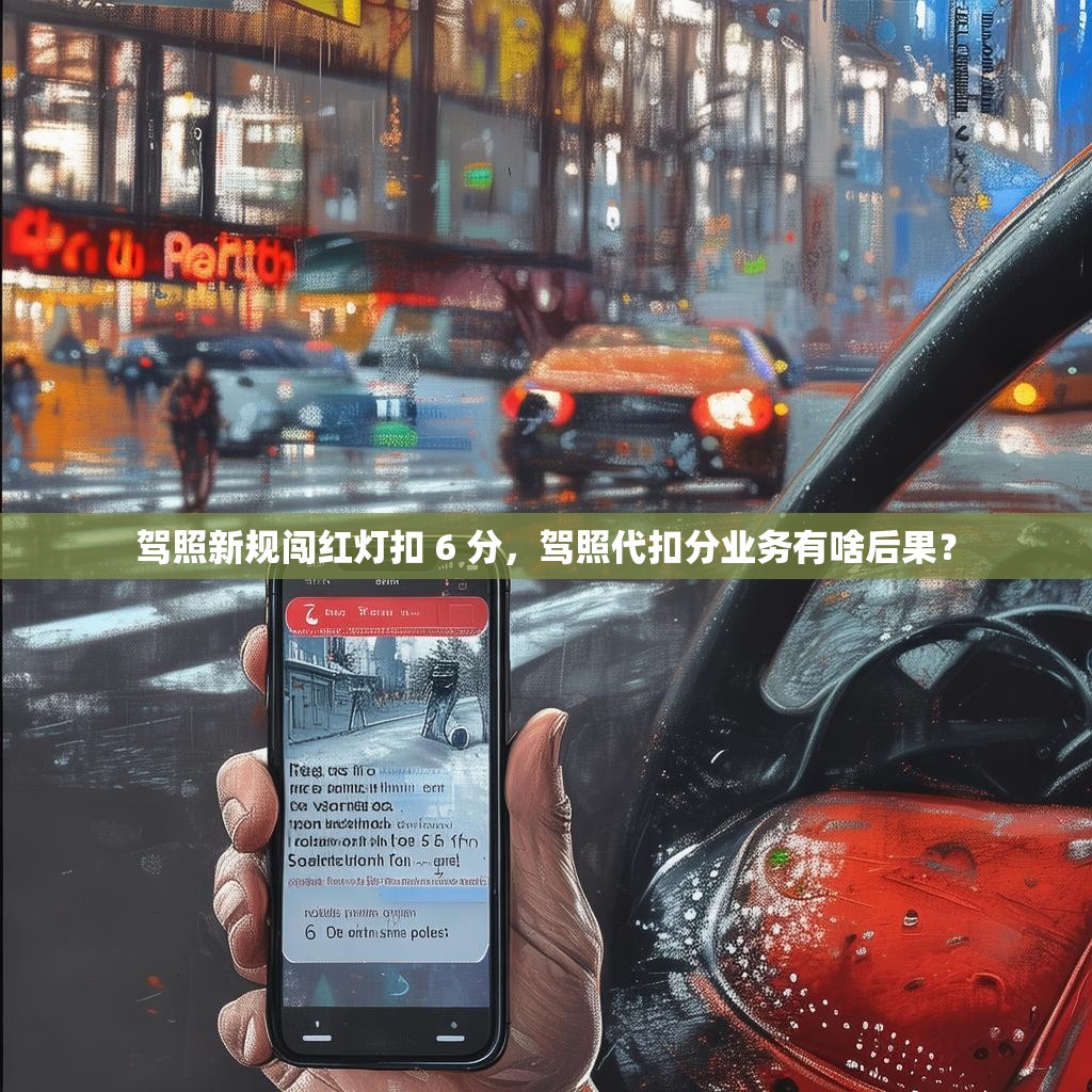 驾照新规闯红灯扣 6 分，驾照代扣分业务有啥后果？