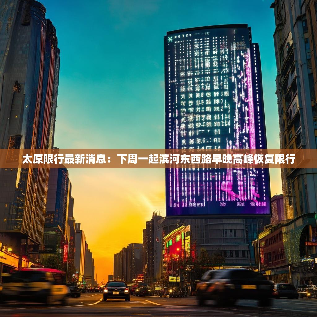 太原限行最新消息：下周一起滨河东西路早晚高峰恢复限行