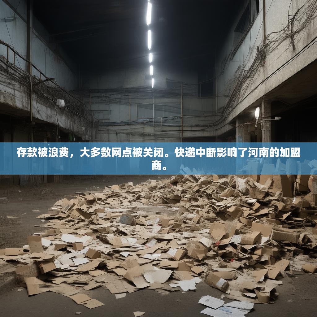 存款被浪费，大多数网点被关闭。快递中断影响了河南的加盟商。
