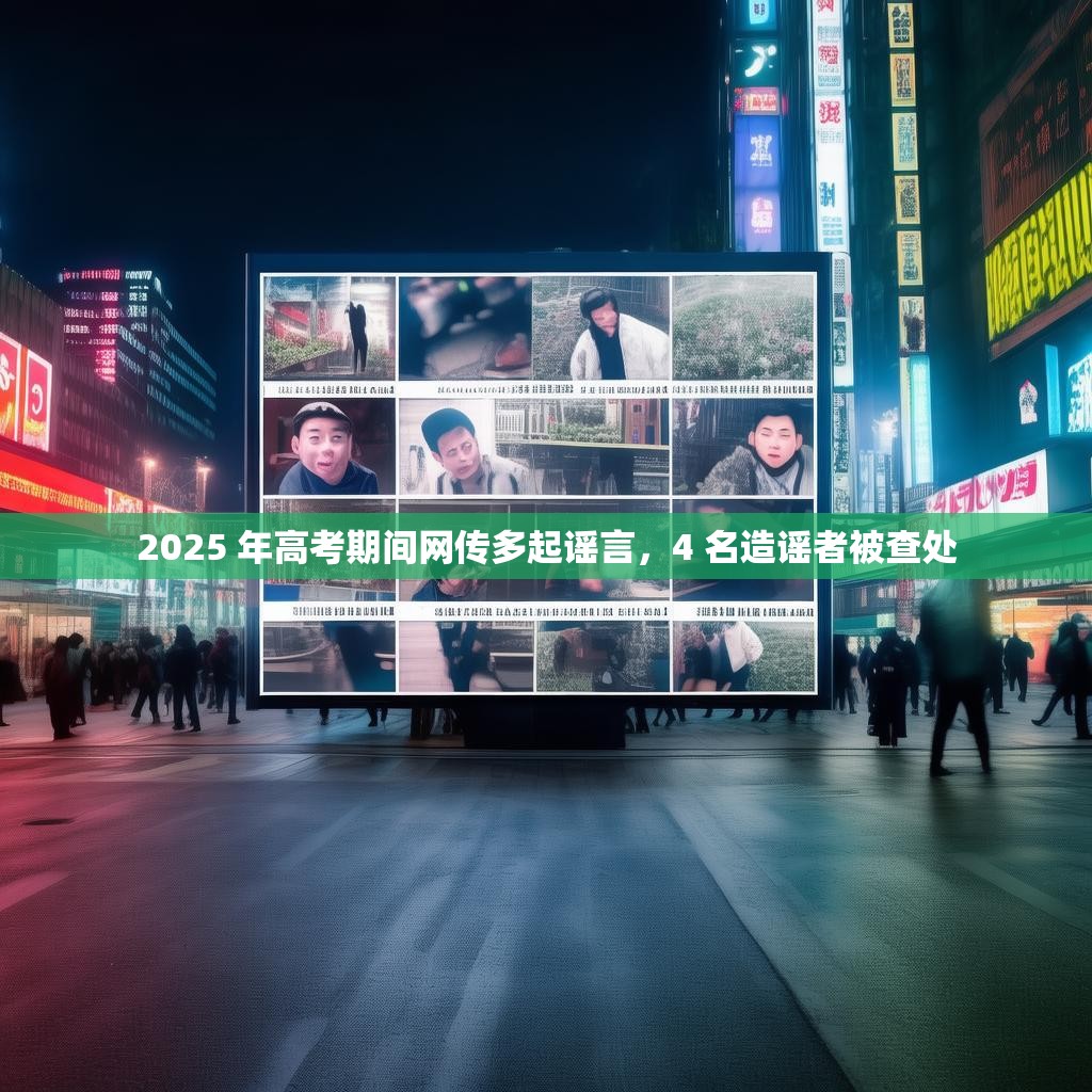 2025 年高考期间网传多起谣言，4 名造谣者被查处