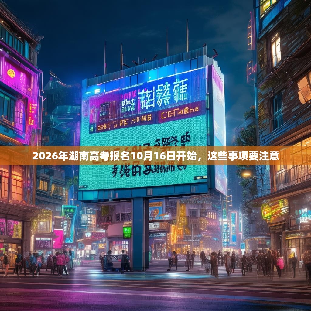 2026年湖南高考报名10月16日开始，这些事项要注意