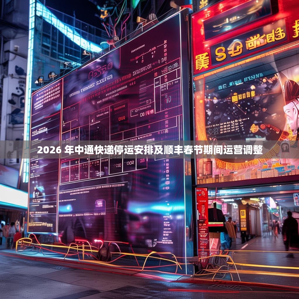 2026 年中通快递停运安排及顺丰春节期间运营调整