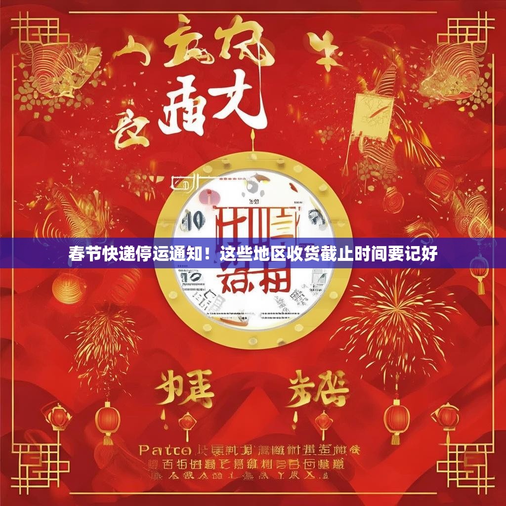 春节快递停运通知！这些地区收货截止时间要记好