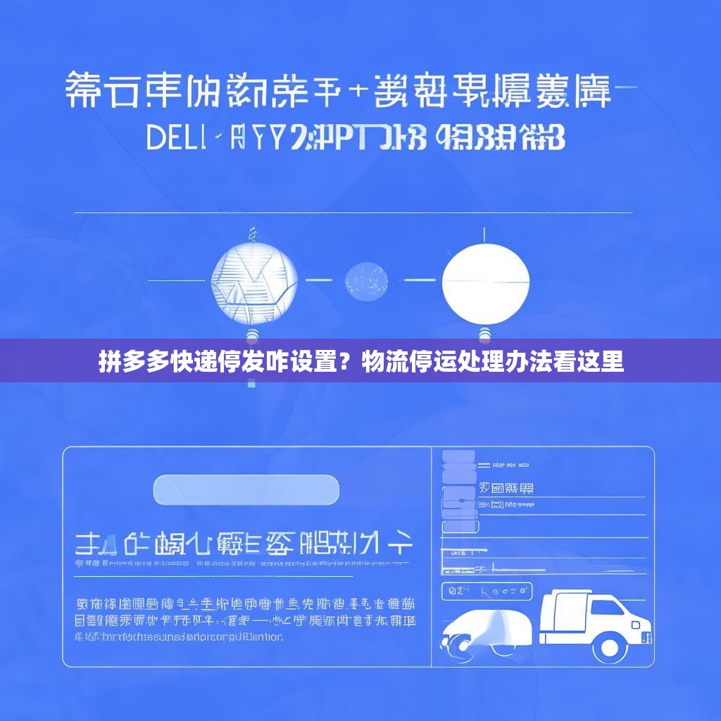 拼多多快递停发咋设置？物流停运处理办法看这里