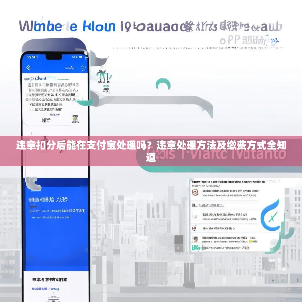 违章扣分后能在支付宝处理吗？违章处理方法及缴费方式全知道