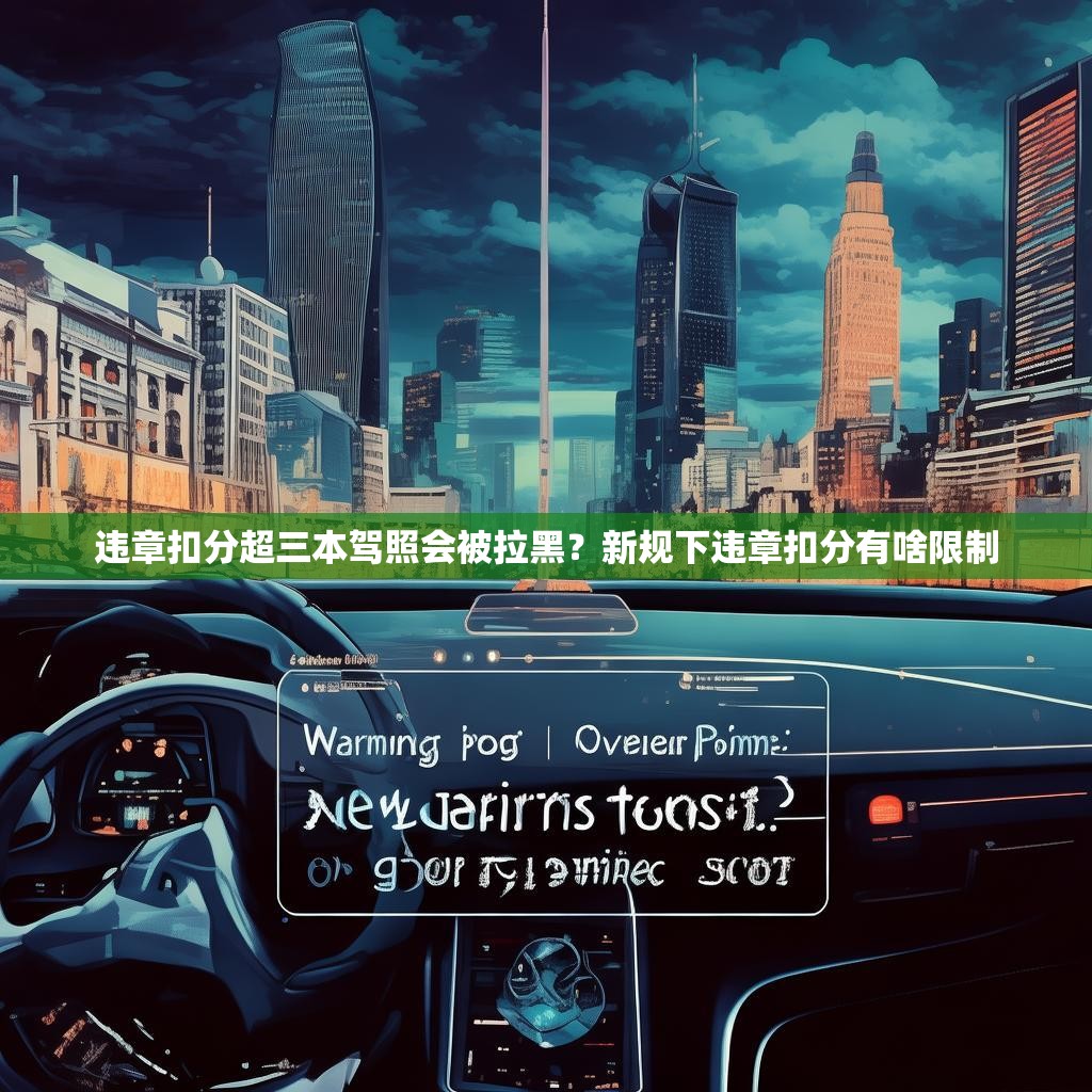 违章扣分超三本驾照会被拉黑？新规下违章扣分有啥限制