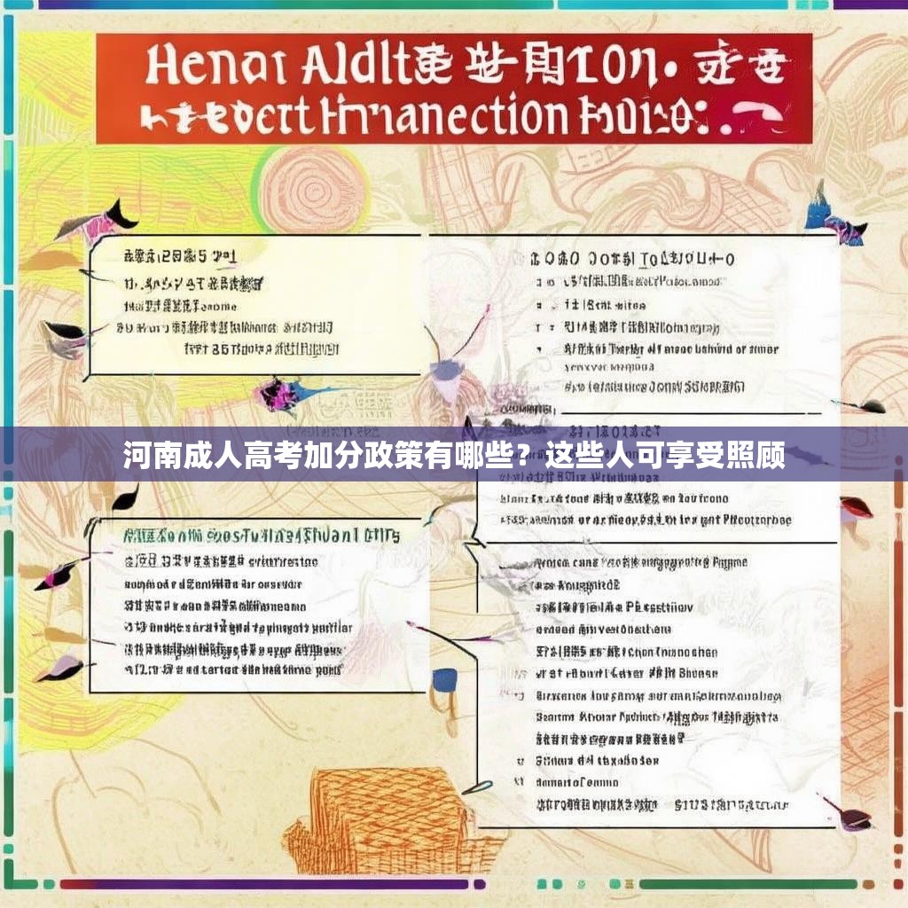 河南成人高考加分政策有哪些？这些人可享受照顾