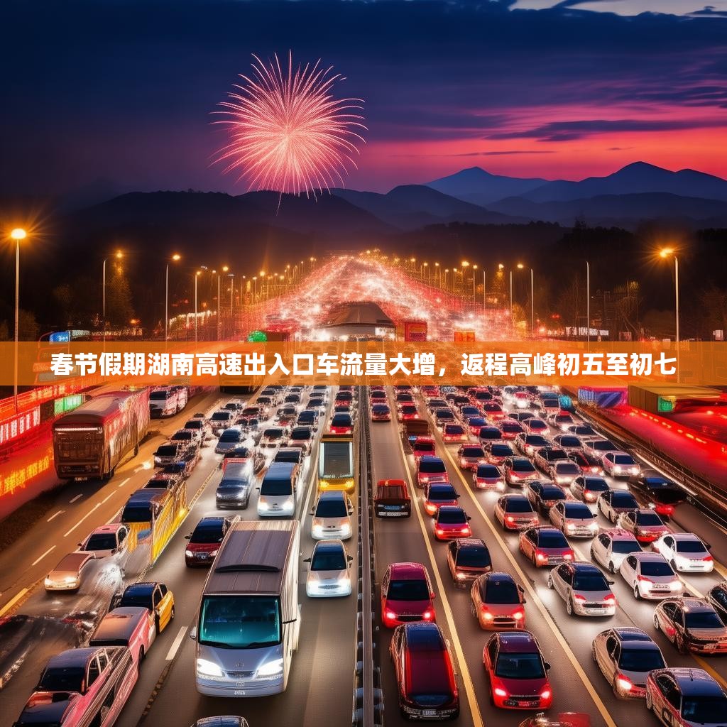 春节假期湖南高速出入口车流量大增，返程高峰初五至初七