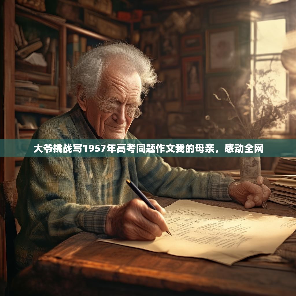 大爷挑战写1957年高考同题作文我的母亲，感动全网