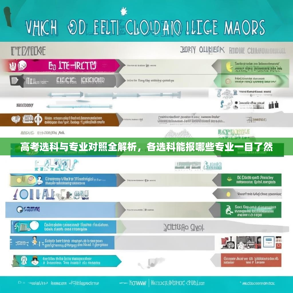 高考选科与专业对照全解析，各选科能报哪些专业一目了然
