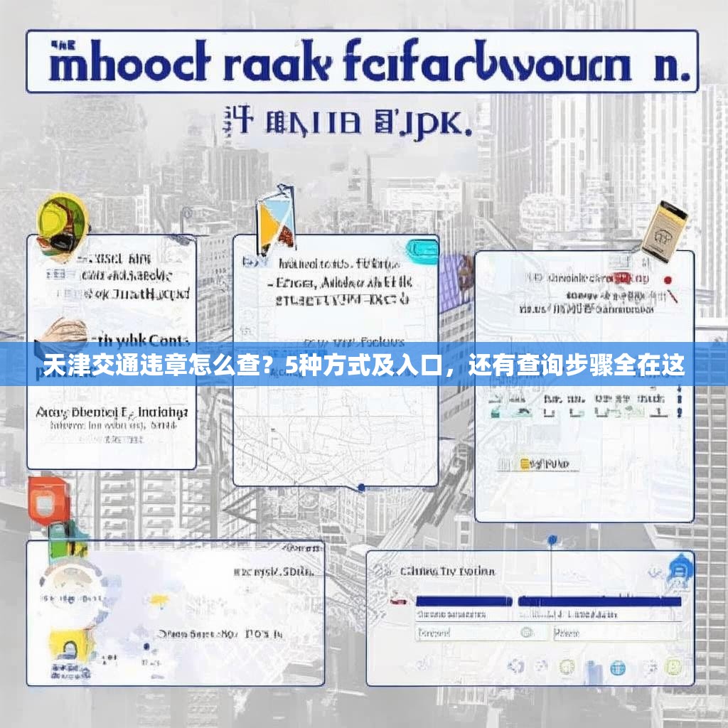 天津交通违章怎么查？5种方式及入口，还有查询步骤全在这