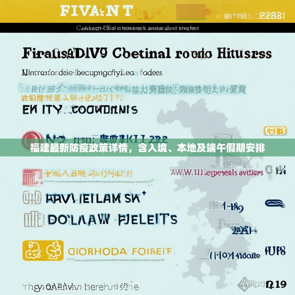 福建最新防疫政策详情，含入境、本地及端午假期安排