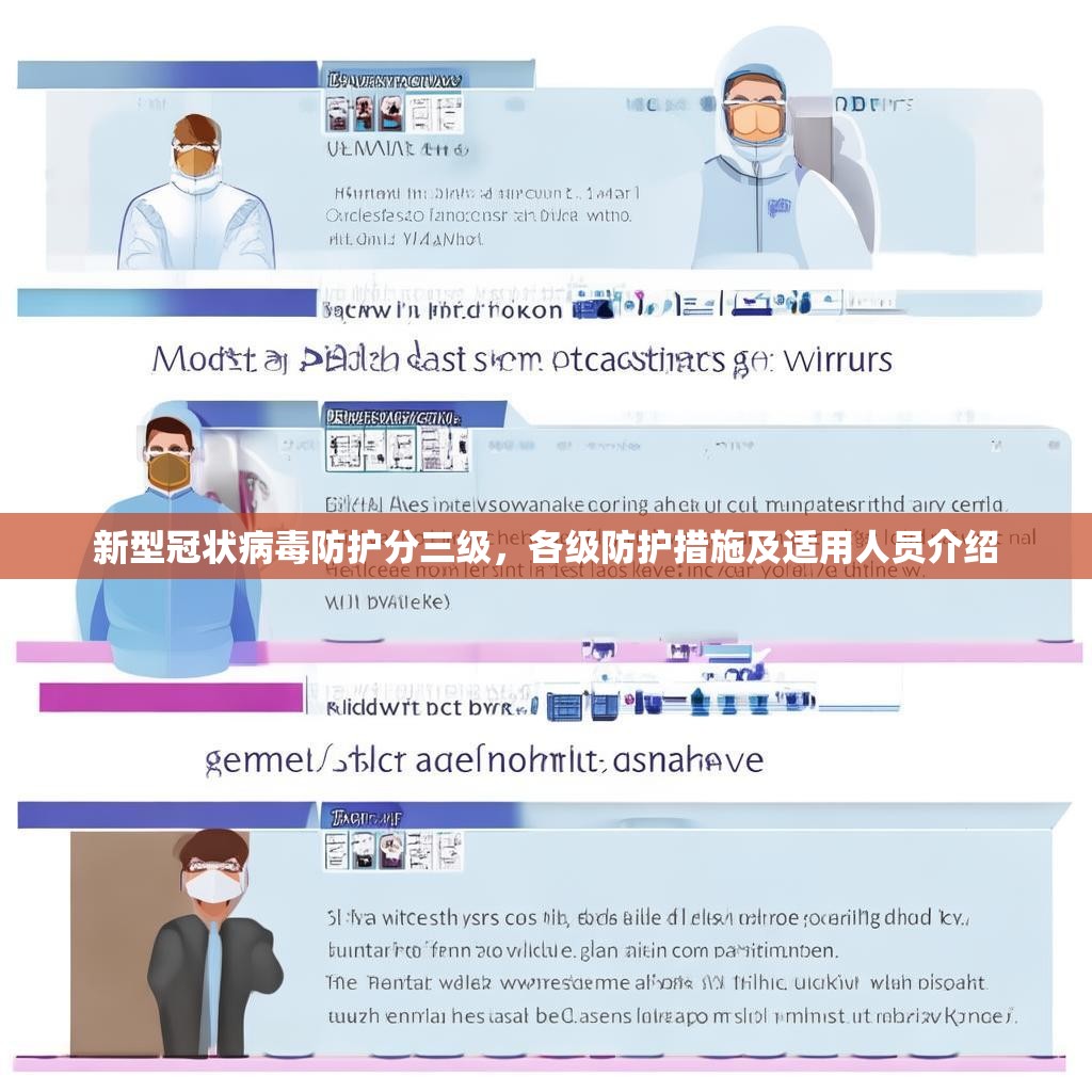 新型冠状病毒防护分三级，各级防护措施及适用人员介绍