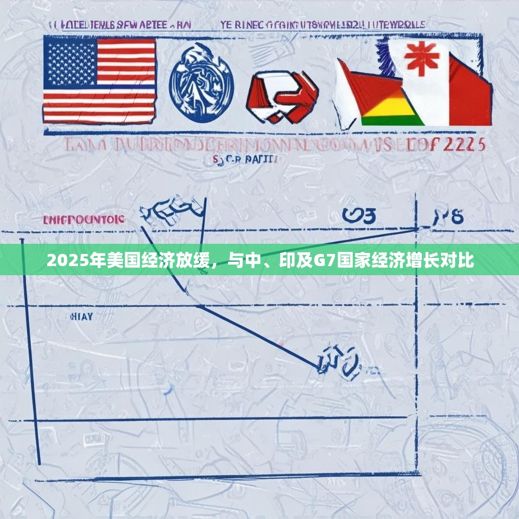 2025年美国经济放缓,与中、印及G7国家经济增长对比