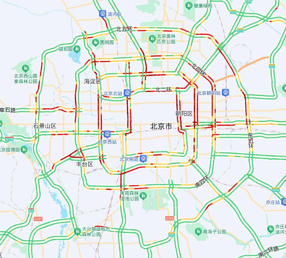 北京大风寒潮来袭,自驾通勤增多,交通拥堵,安全风险大