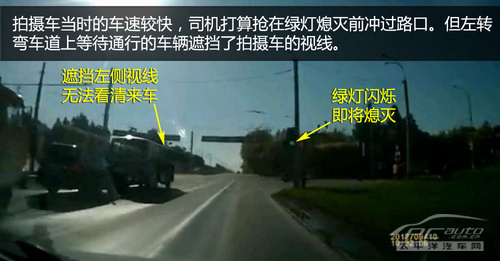 高速行车遇绿灯闪烁别抢行，过无交通灯路口更要减速